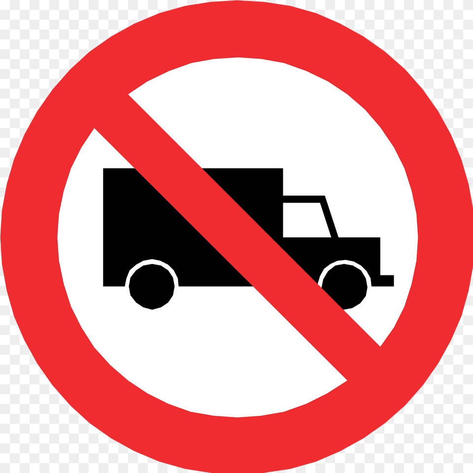 No Heavy Goods Vehicles Sign In Chile Clipart, Symbol, Road Sign Png Image