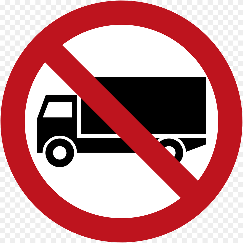 No Heavy Goods Vehicles Sign In Colombia Clipart, Symbol, Road Sign Free Transparent Png