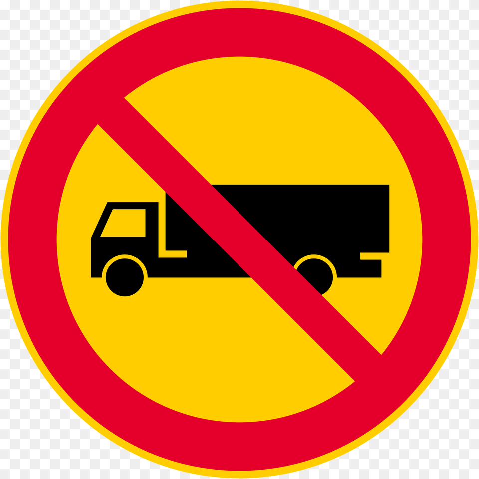 No Heavy Goods Vehicles Sign In Finland Clipart, Symbol, Road Sign Free Png Download