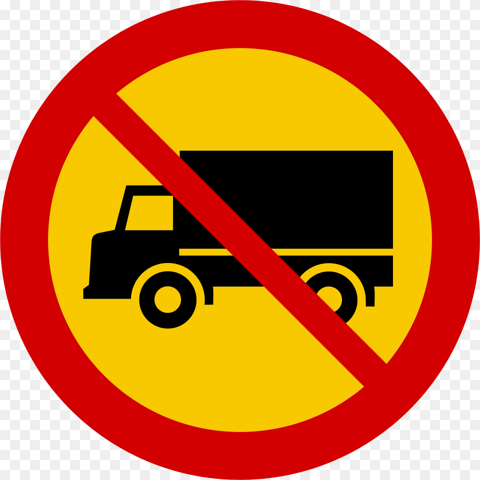No Heavy Goods Vehicles Sign In Iceland Clipart, Symbol, Road Sign Free Png