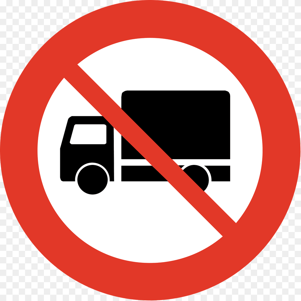 No Heavy Goods Vehicles Sign In Norway Clipart, Symbol, Road Sign Free Transparent Png