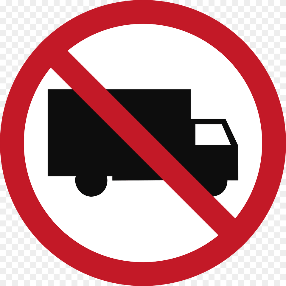 No Heavy Goods Vehicles Sign In Philippines Clipart, Symbol, Road Sign, Disk Png Image