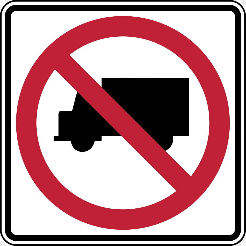 No Heavy Goods Vehicles Sign In United States Clipart, Symbol, Road Sign Free Png Download