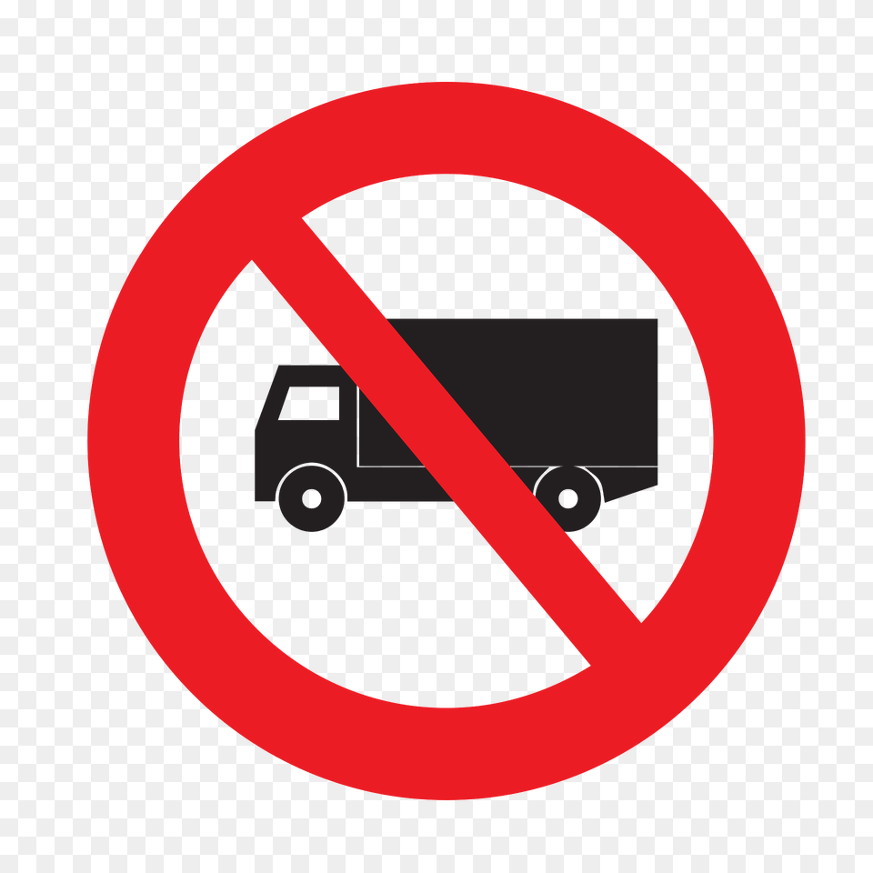 No Heavy Goods Vehicles Sign In Uruguay Clipart, Symbol, Road Sign Png
