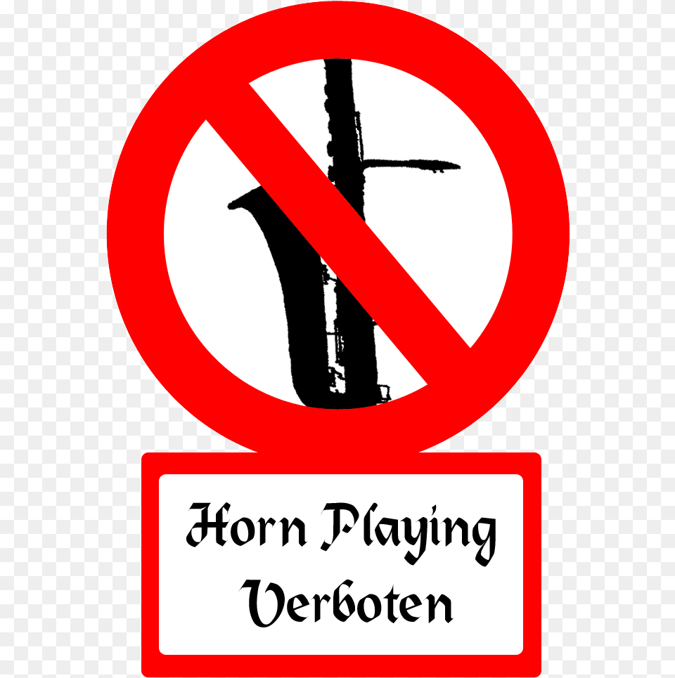 No Horn Playing Traffic Sign Sign, Symbol, Road Sign Png Image