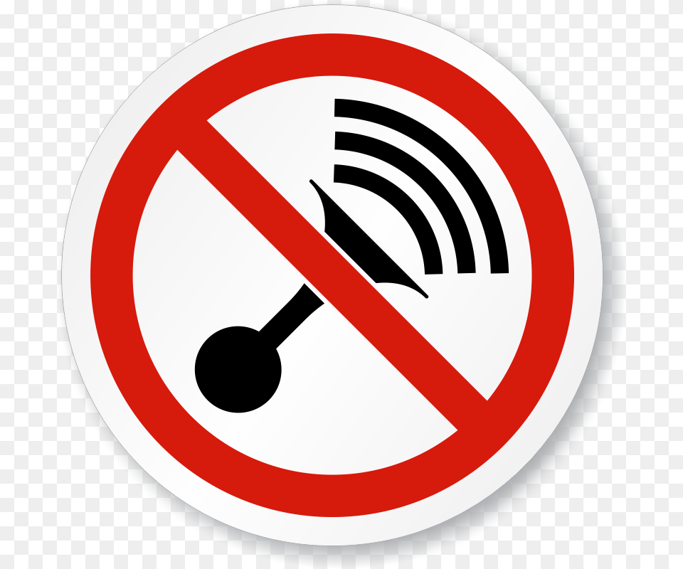 No Horn Symbol Iso Prohibition Circular Sign No Horn Sign, Road Sign Free Png