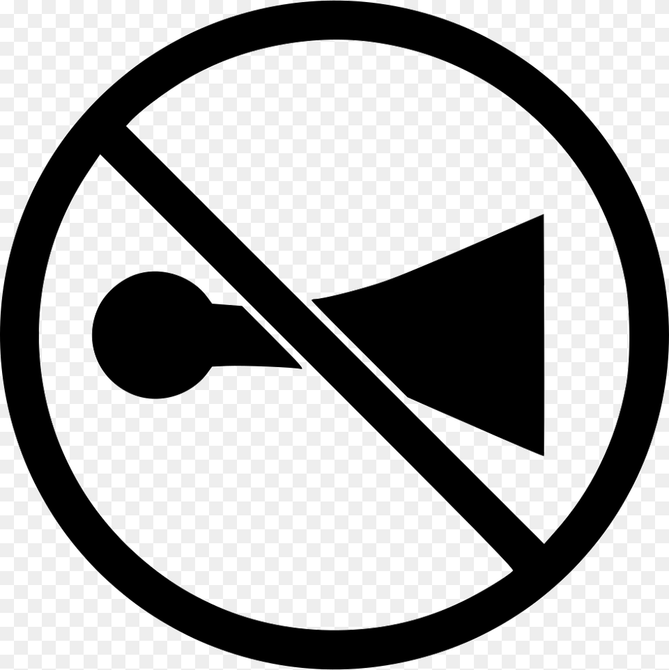 No Horn Zone Comments Cross Out Stop Sign, Symbol Free Png Download