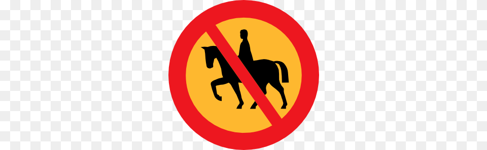 No Horse Riding Sign Clip Art, Symbol, Road Sign, Person, Man Free Transparent Png
