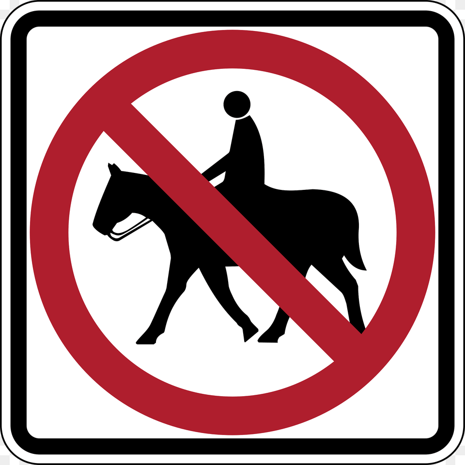 No Horseback Riding Clipart, Sign, Symbol, Road Sign, Adult Free Png Download