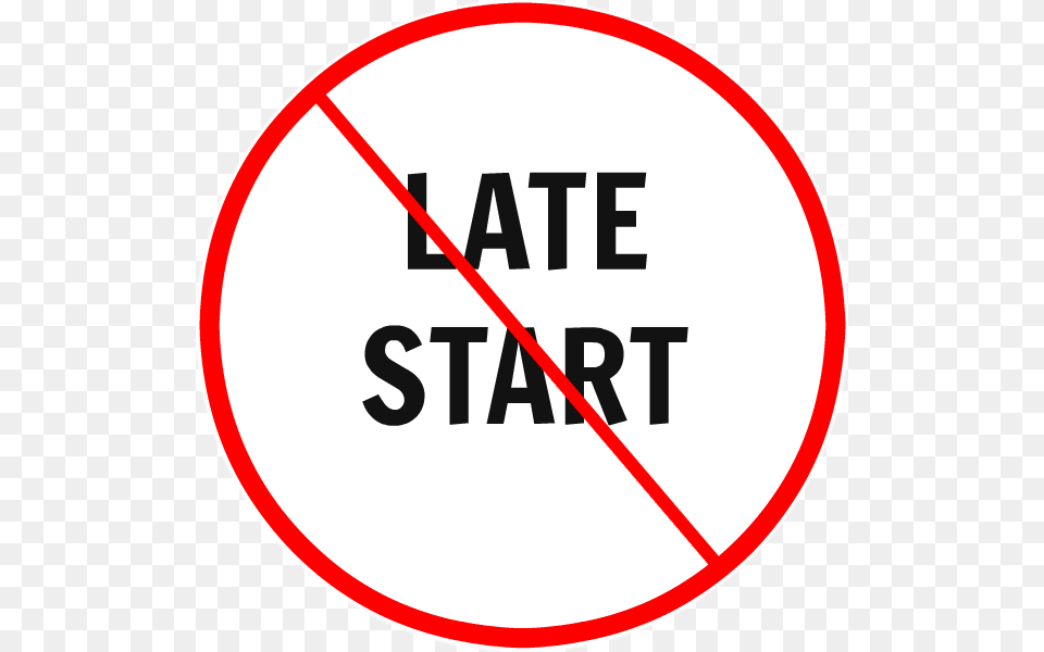 No Late Start Wednesday, Sign, Symbol, Disk, Road Sign Free Png