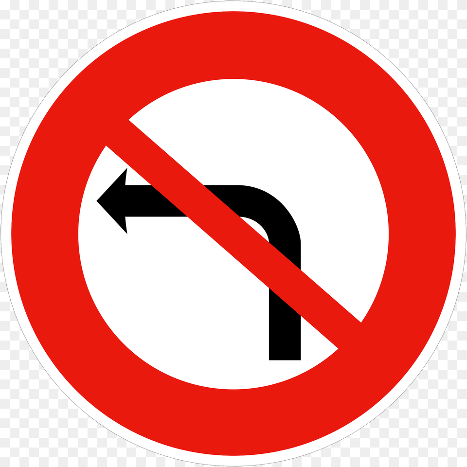 No Left Turn Clipart, Sign, Symbol, Road Sign Png