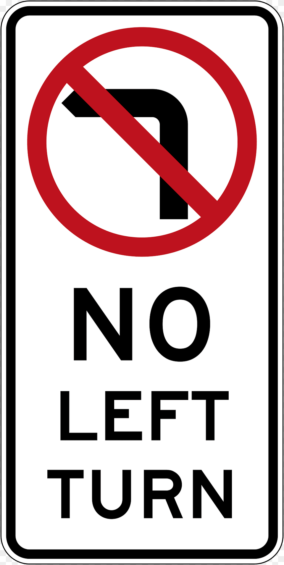 No Left Turn Sign In Australia Clipart, Road Sign, Symbol Png Image
