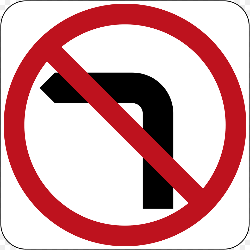 No Left Turn Sign In Australia Clipart, Symbol, Road Sign Free Png Download