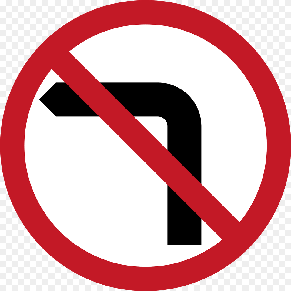 No Left Turn Sign In Philippines Clipart, Symbol, Road Sign Free Png Download