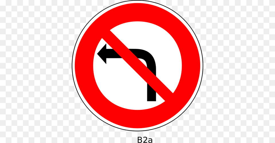 No Left Turn Traffic Order Sign Vector Image No Left Turn Clipart, Road Sign, Symbol Free Png