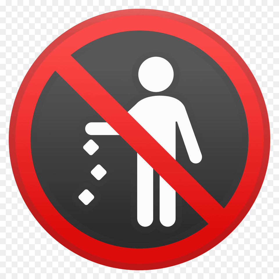 No Littering Emoji Clipart, Sign, Symbol, Road Sign Free Transparent Png
