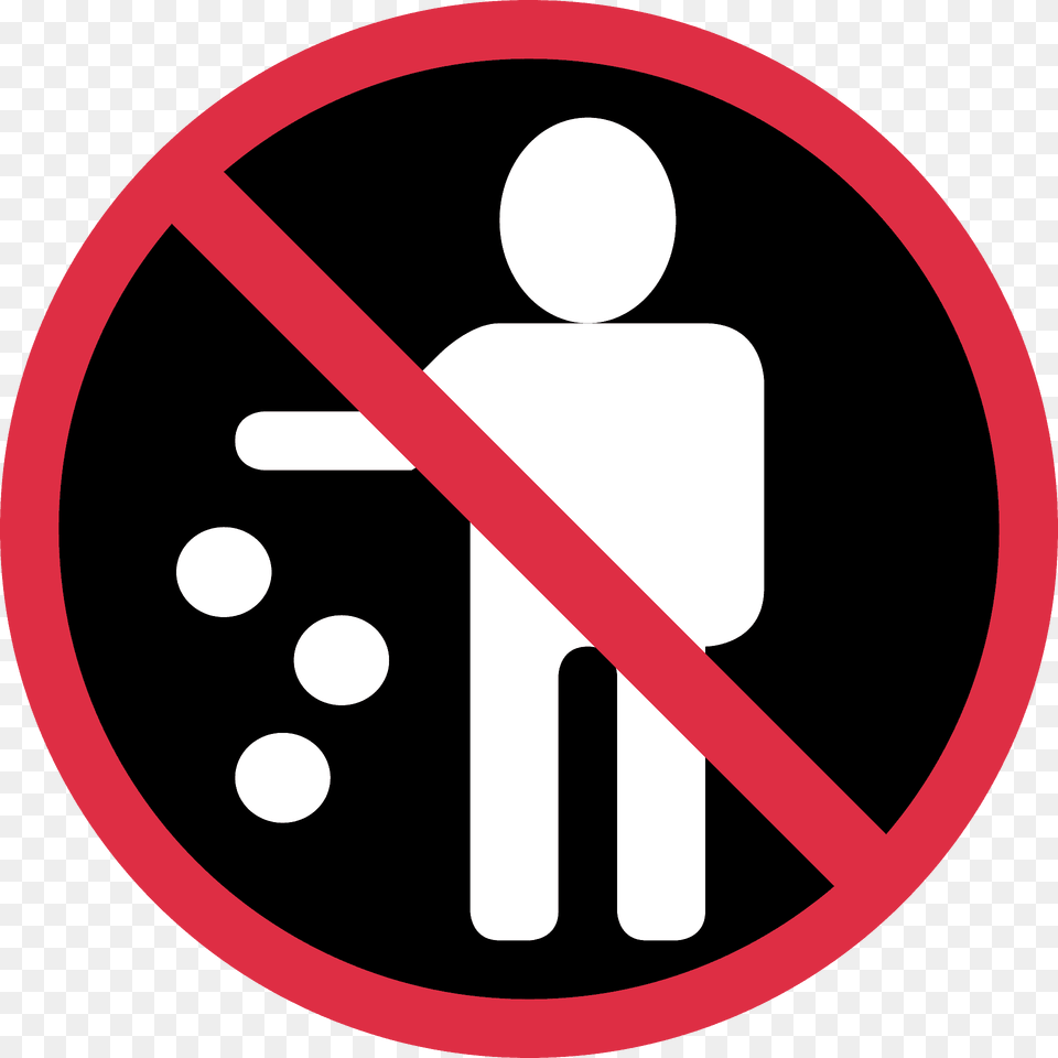 No Littering Emoji Clipart, Sign, Symbol, Road Sign, Disk Png Image