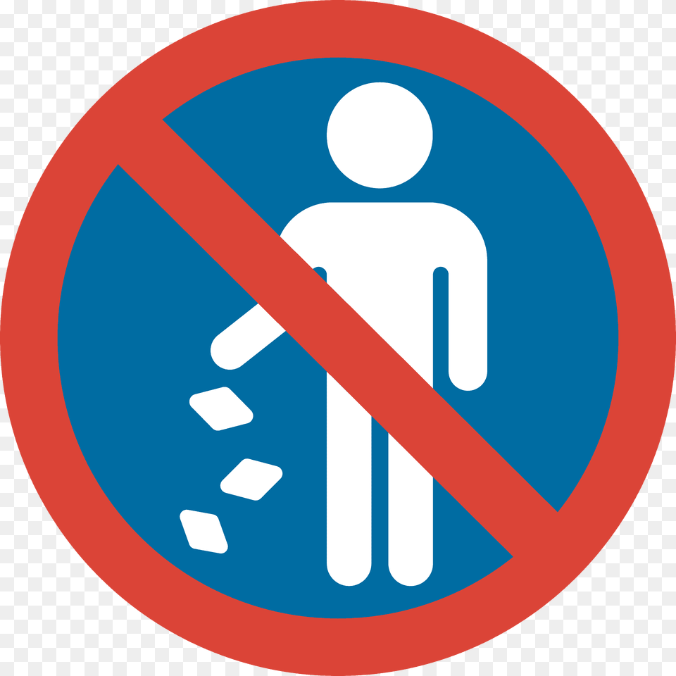 No Littering Emoji Clipart, Sign, Symbol, Road Sign Free Transparent Png