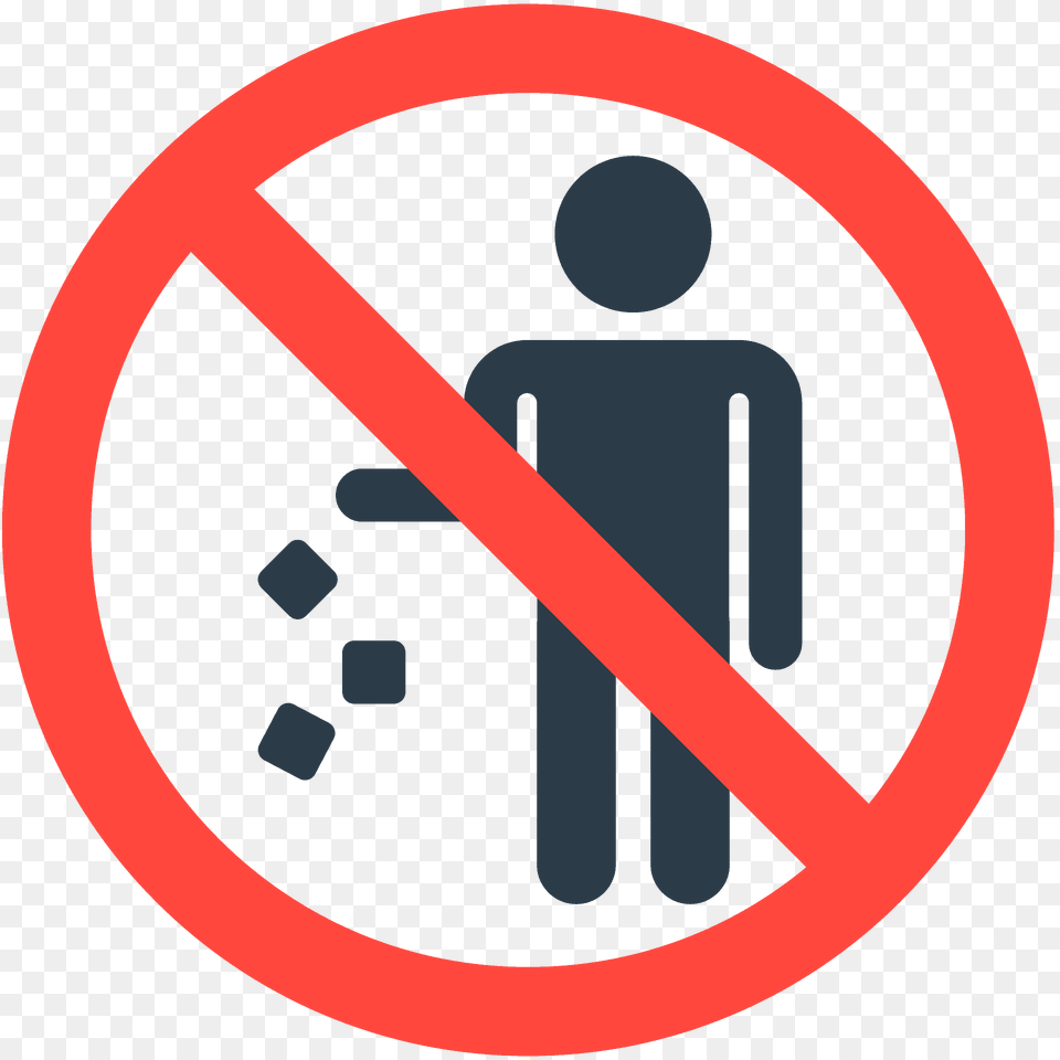 No Littering Emoji Clipart, Sign, Symbol, Road Sign Free Transparent Png