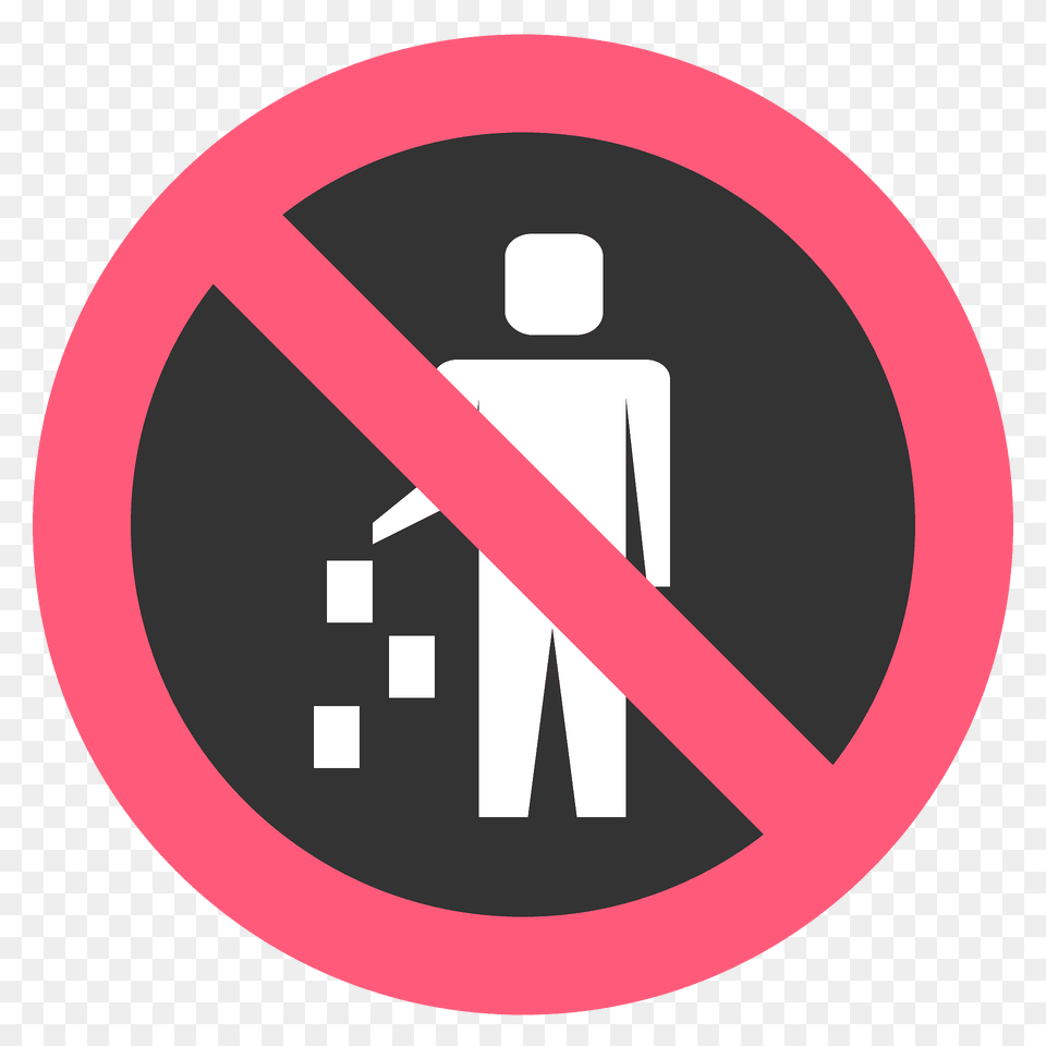 No Littering Emoji Clipart, Sign, Symbol, Road Sign Free Png Download
