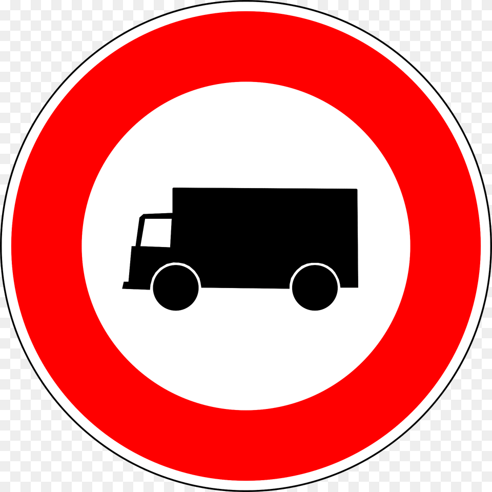 No Lorries Clipart, Sign, Symbol, Road Sign, Disk Png