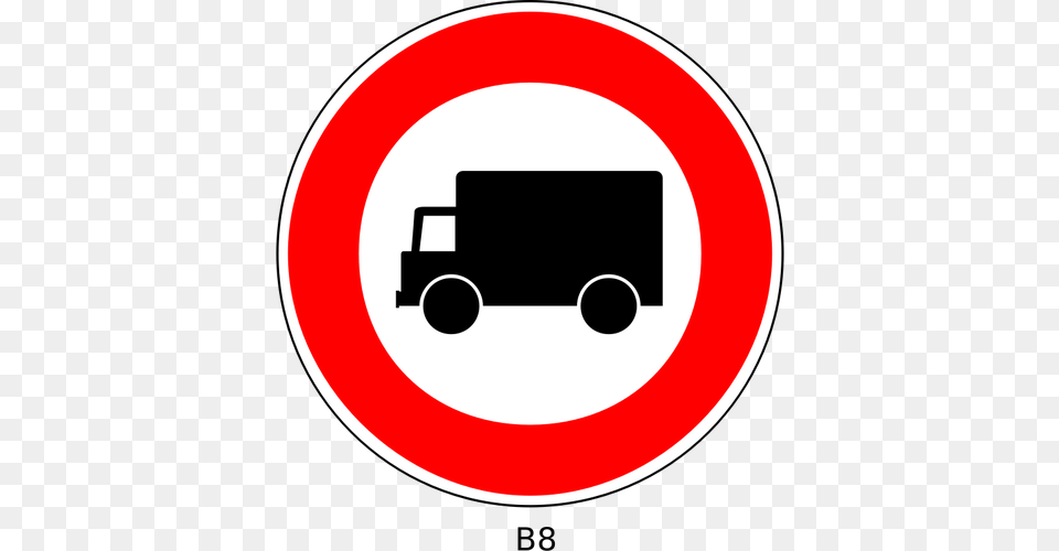 No Lorries Traffic Order Sign Vector Illustration, Symbol, Road Sign, Disk Png Image