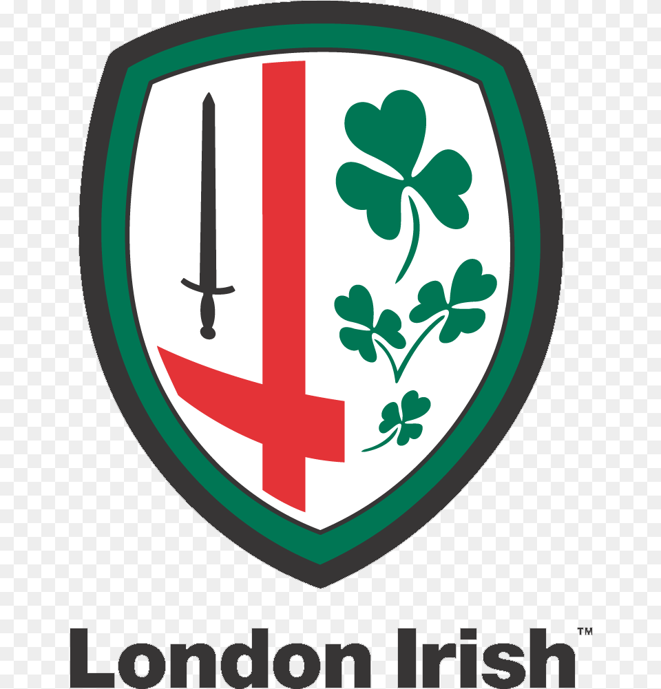 No Luck Of The Irish As The Shark Bite Back London Irish Logo, Armor, Shield, Sword, Weapon Free Png