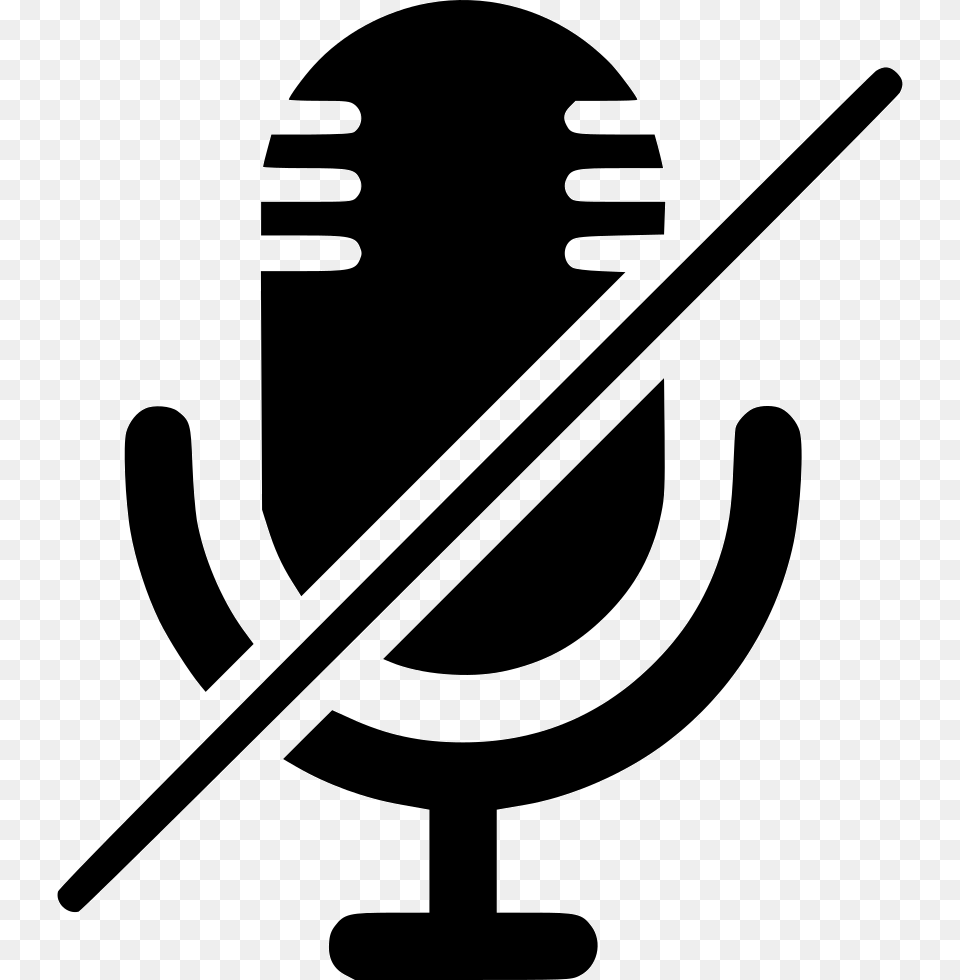 No Microphone Sound Recorder Audio Recording Clipart Black And White, Stencil, Electrical Device, Smoke Pipe Free Png