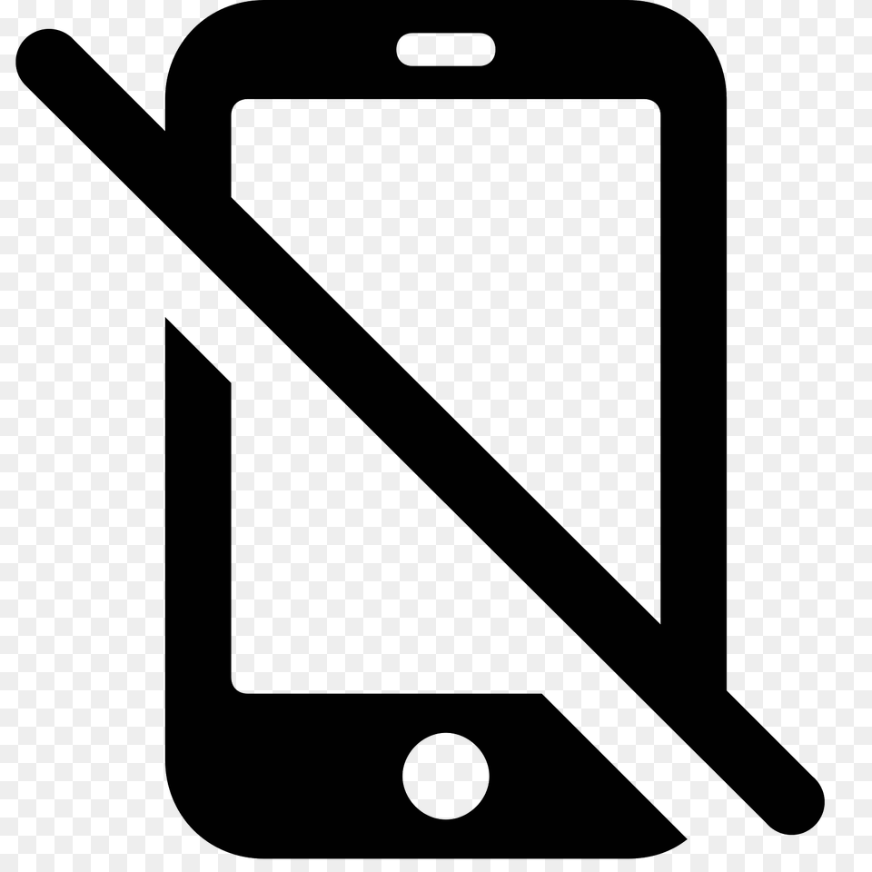 No Mobile Icon, Gray Png Image