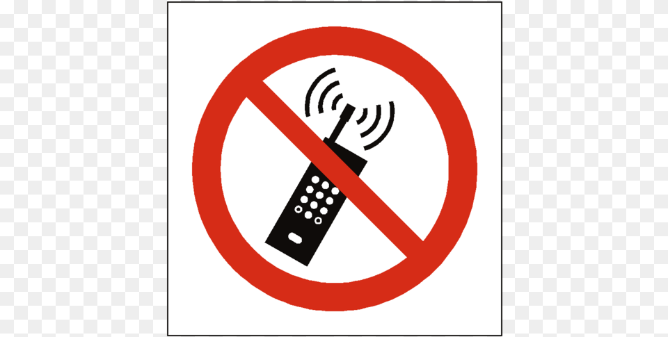 No Mobile Phone Symbol Label No Mobile Phone Sign, Electronics, Road Sign Free Png Download