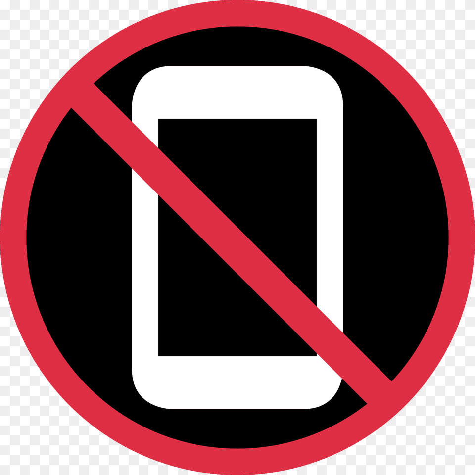 No Mobile Phones Emoji Clipart, Sign, Symbol, Disk, Electronics Png