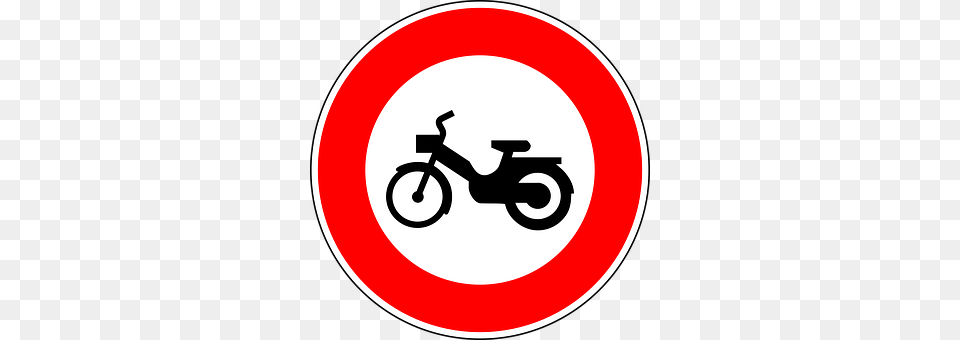 No Mopeds Symbol, Sign, Motorcycle, Vehicle Png Image
