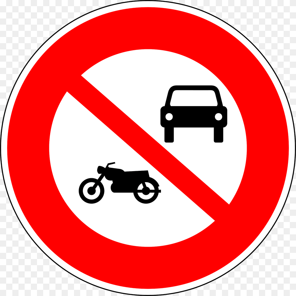 No Motor Vehicles Except Mopeds Clipart, Symbol, Sign, Road Sign, Wheel Png Image