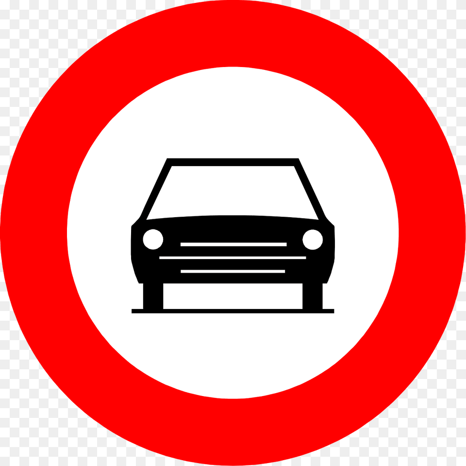 No Motor Vehicles Except Motorcycles Sign In Belgium Clipart, Symbol, Car, Transportation, Vehicle Free Png Download
