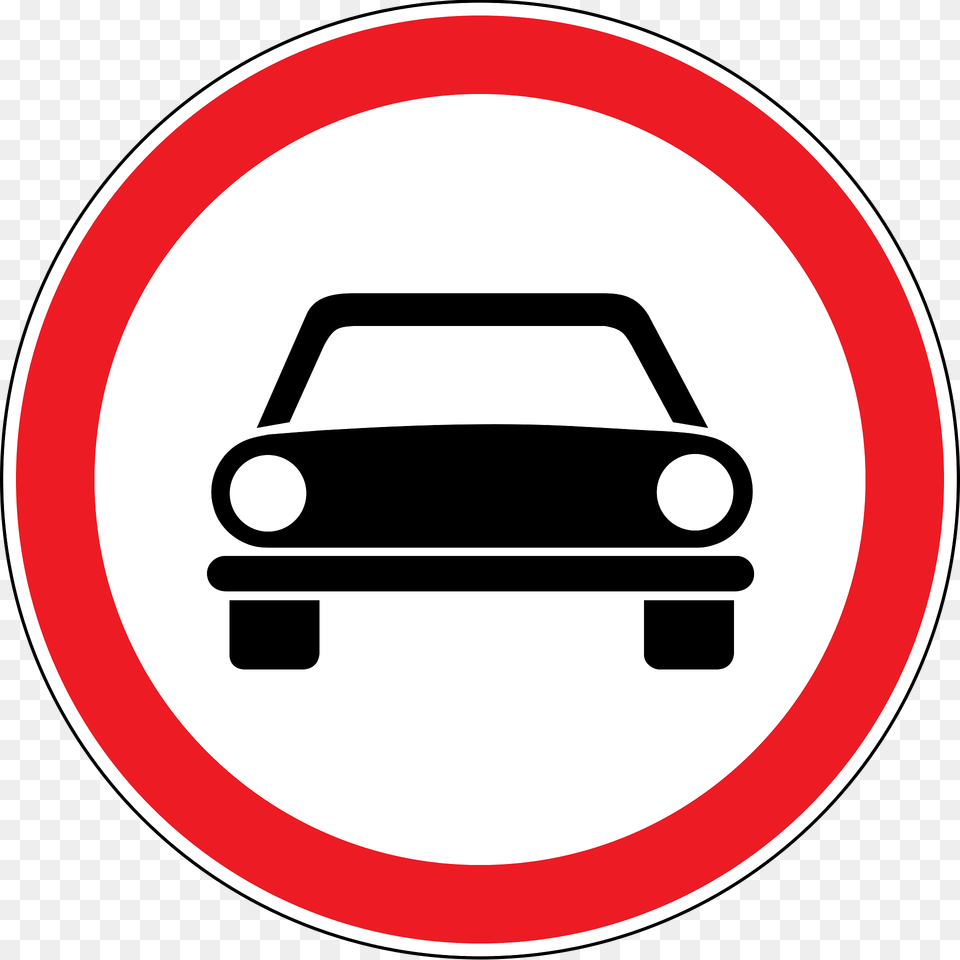 No Motor Vehicles Except Motorcycles Sign In Moldova Clipart, Symbol, Road Sign, Disk Png