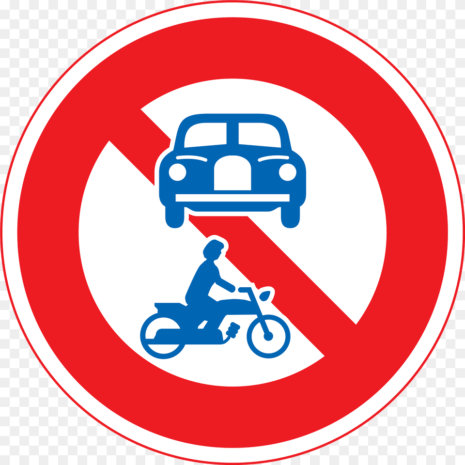 No Motor Vehicles Sign In Japan Clipart, Symbol, Car, Transportation, Vehicle Png Image
