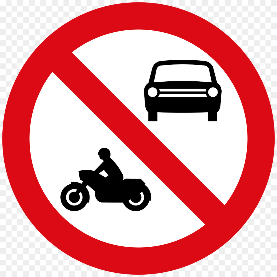No Motor Vehicles Sign In Liberia Clipart, Symbol, Road Sign, Car, Vehicle Png Image