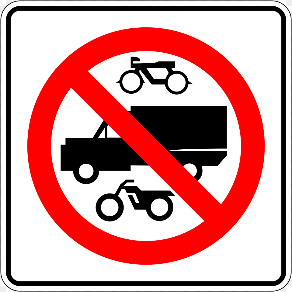 No Motor Vehicles Sign In Mexico Clipart, Symbol, Road Sign Free Png