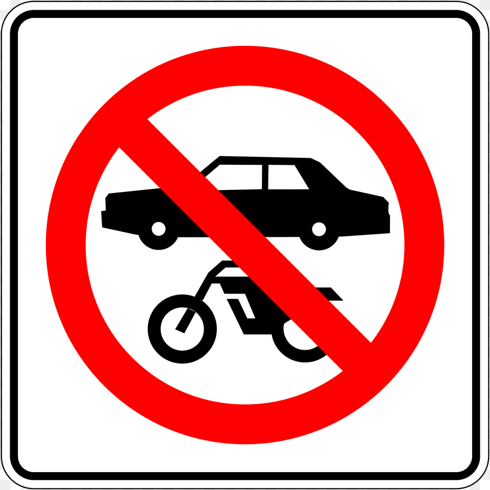 No Motor Vehicles Sign In Mexico Clipart, Symbol, Road Sign Free Transparent Png