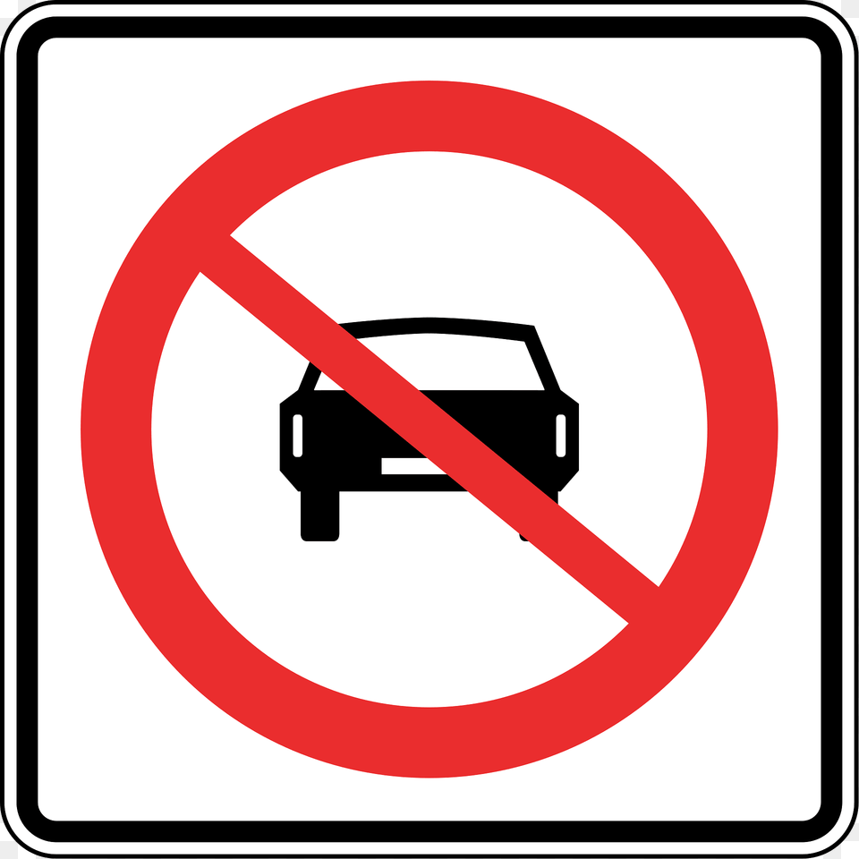 No Motor Vehicles Sign In Panama Clipart, Symbol, Road Sign Free Transparent Png