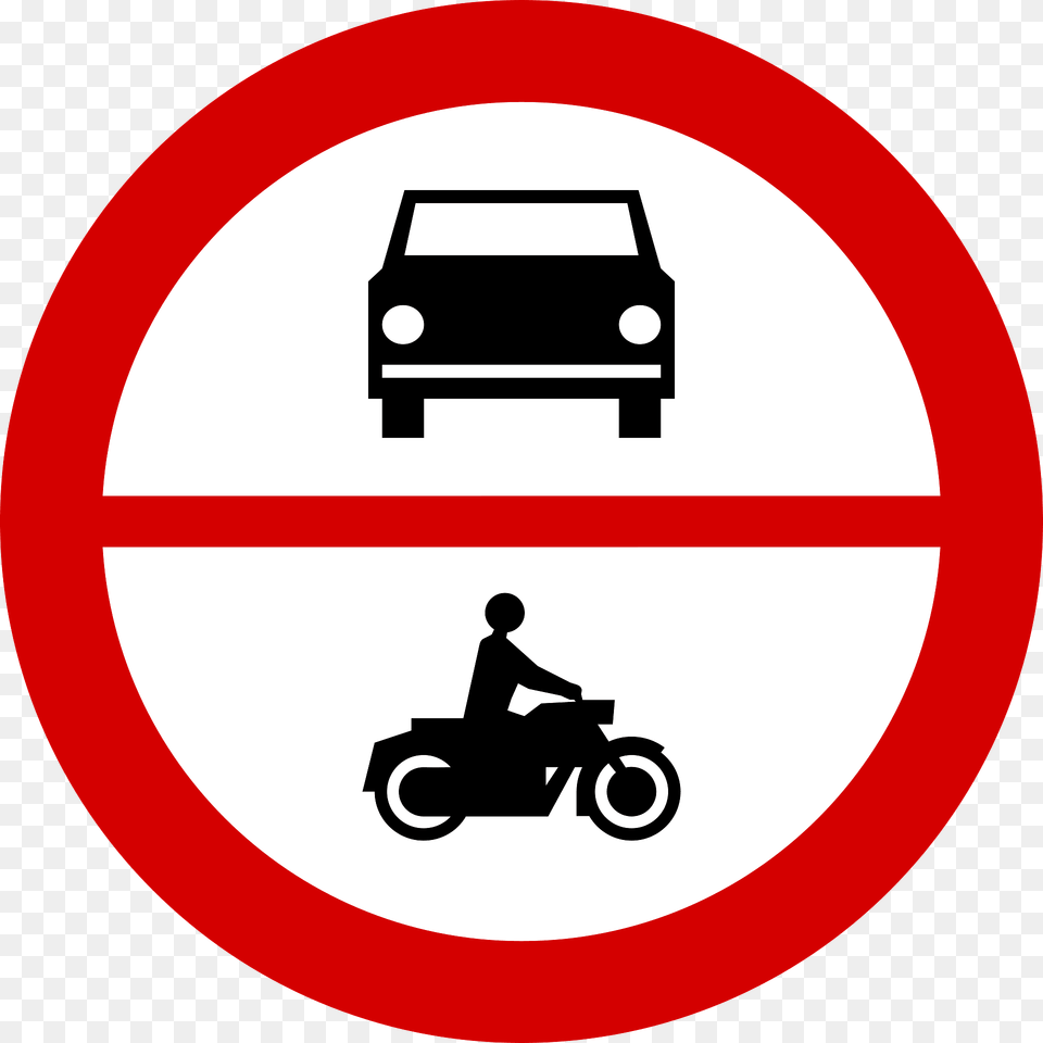 No Motor Vehicles Sign In Poland Clipart, Symbol, Adult, Male, Man Free Png Download