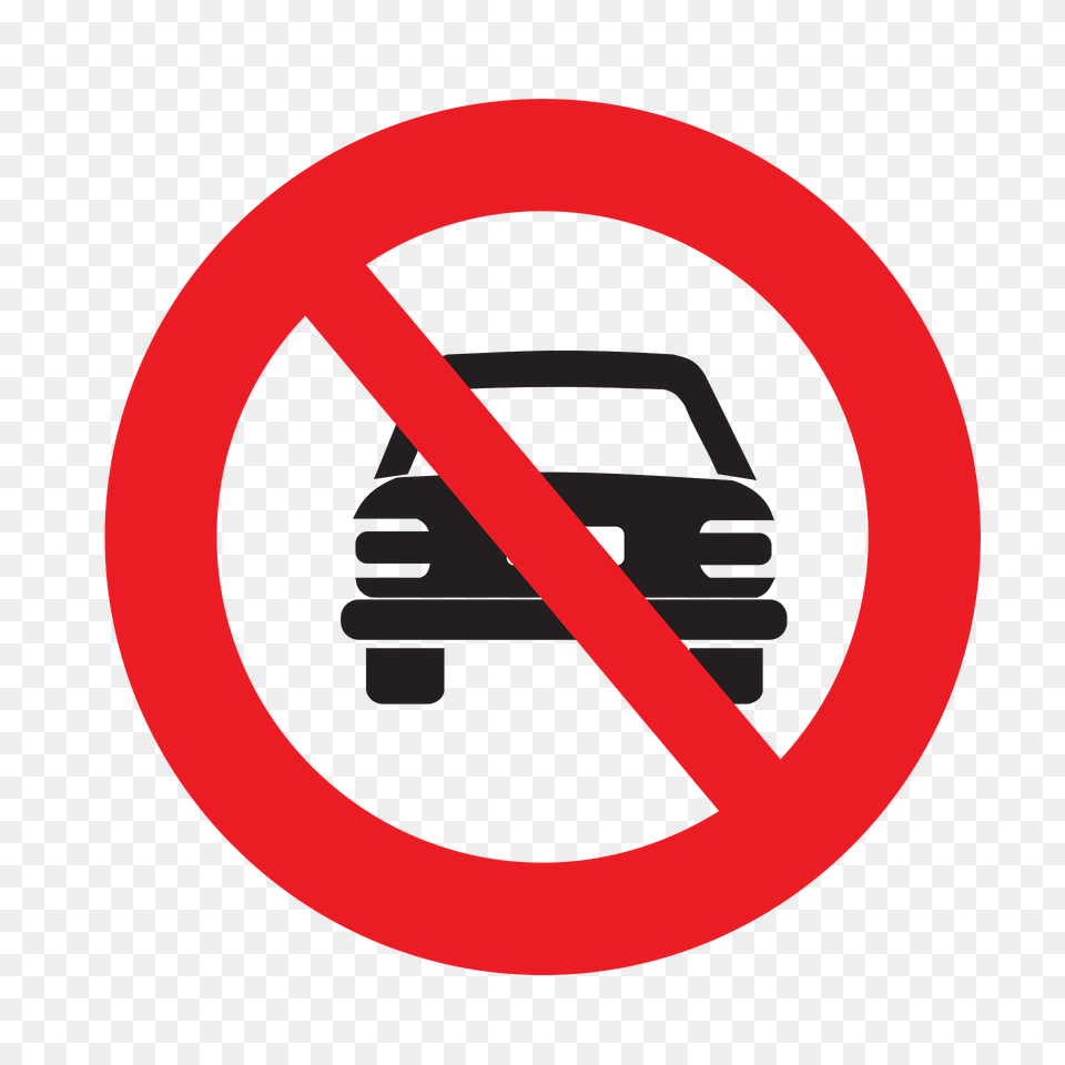 No Motor Vehicles Sign In Uruguay Clipart, Symbol, Road Sign Free Transparent Png
