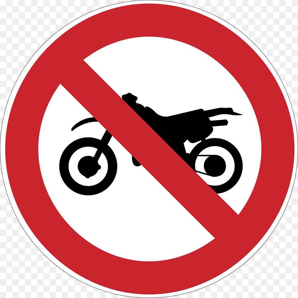 No Motorcycles Sign In Argentina Clipart, Symbol, Road Sign, Machine, Wheel Free Transparent Png