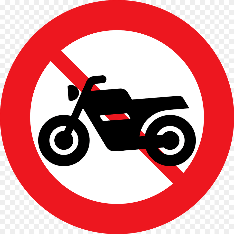 No Motorcycles Sign In Denmark Clipart, Symbol, Road Sign Free Png Download