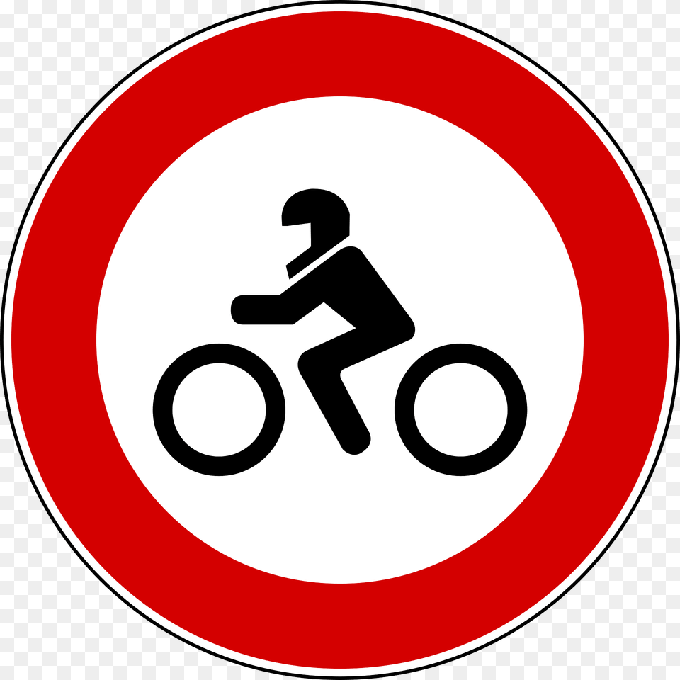 No Motorcycles Sign In Italy Clipart, Symbol, Road Sign Free Png
