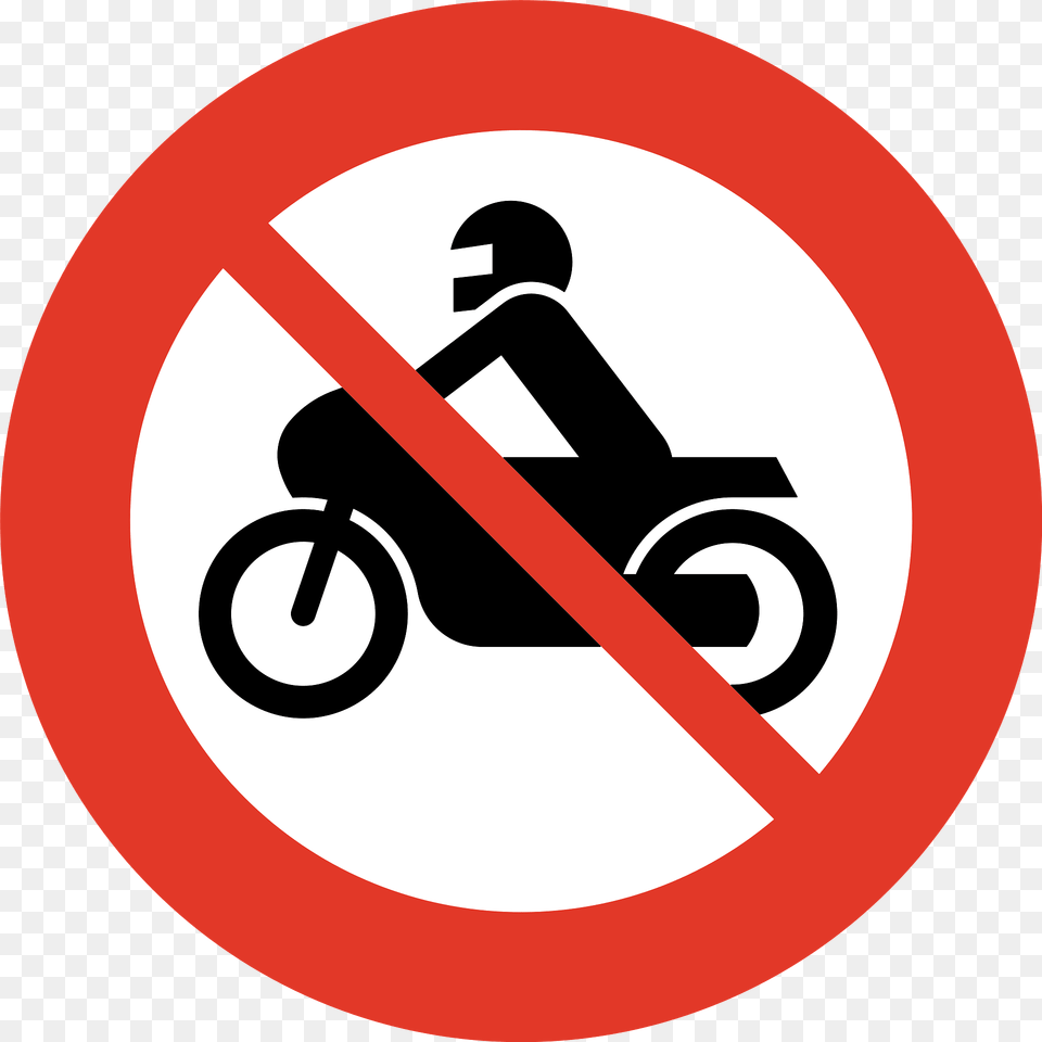 No Motorcycles Sign In Norway Clipart, Symbol, Road Sign Free Transparent Png