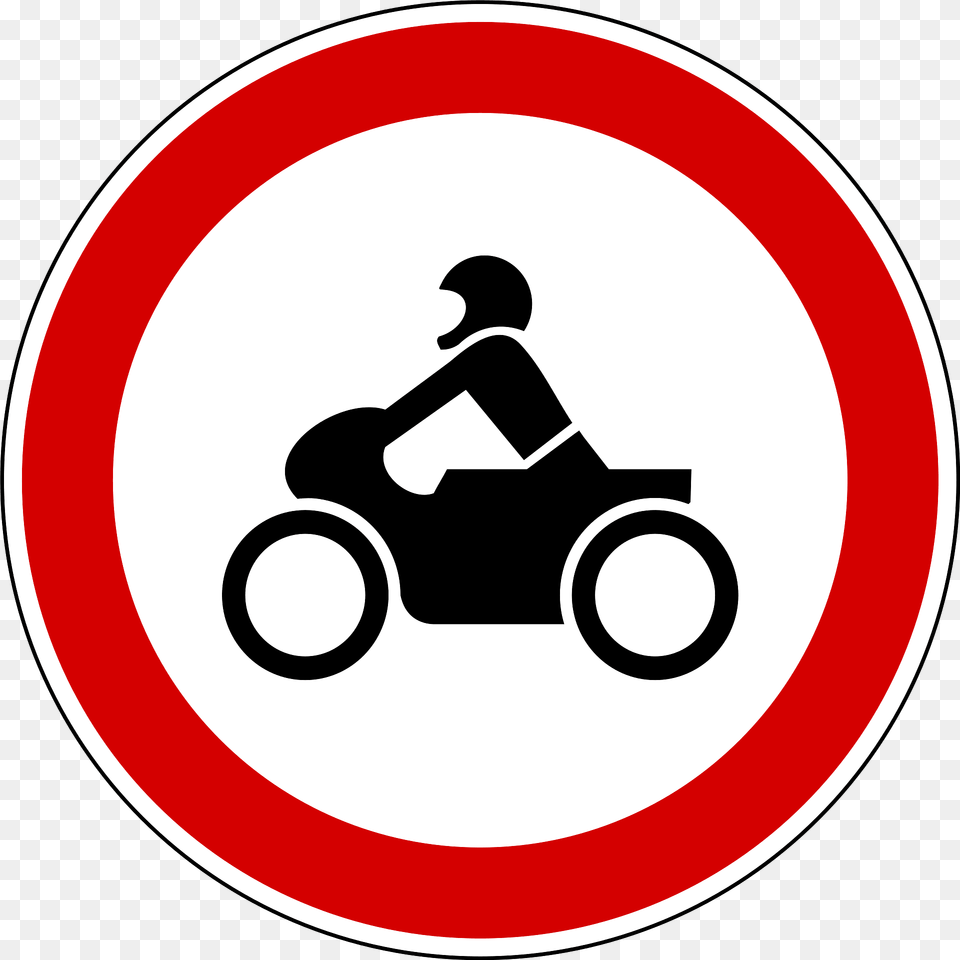 No Motorcycles Sign In Slovenia Clipart, Grass, Plant, Symbol, Lawn Free Png Download