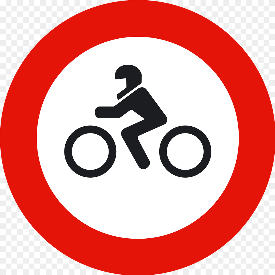 No Motorcycles Sign In Spain Clipart, Symbol, Road Sign Png