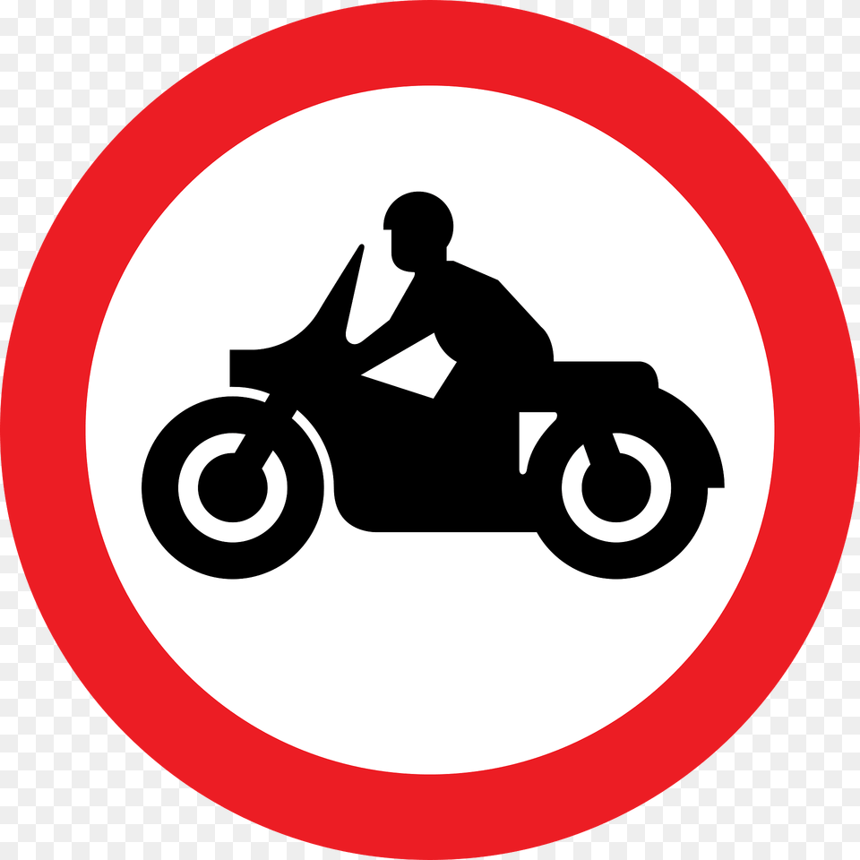 No Motorcycles Sign In Uk Clipart, Symbol, Plant, Person, Tool Png Image