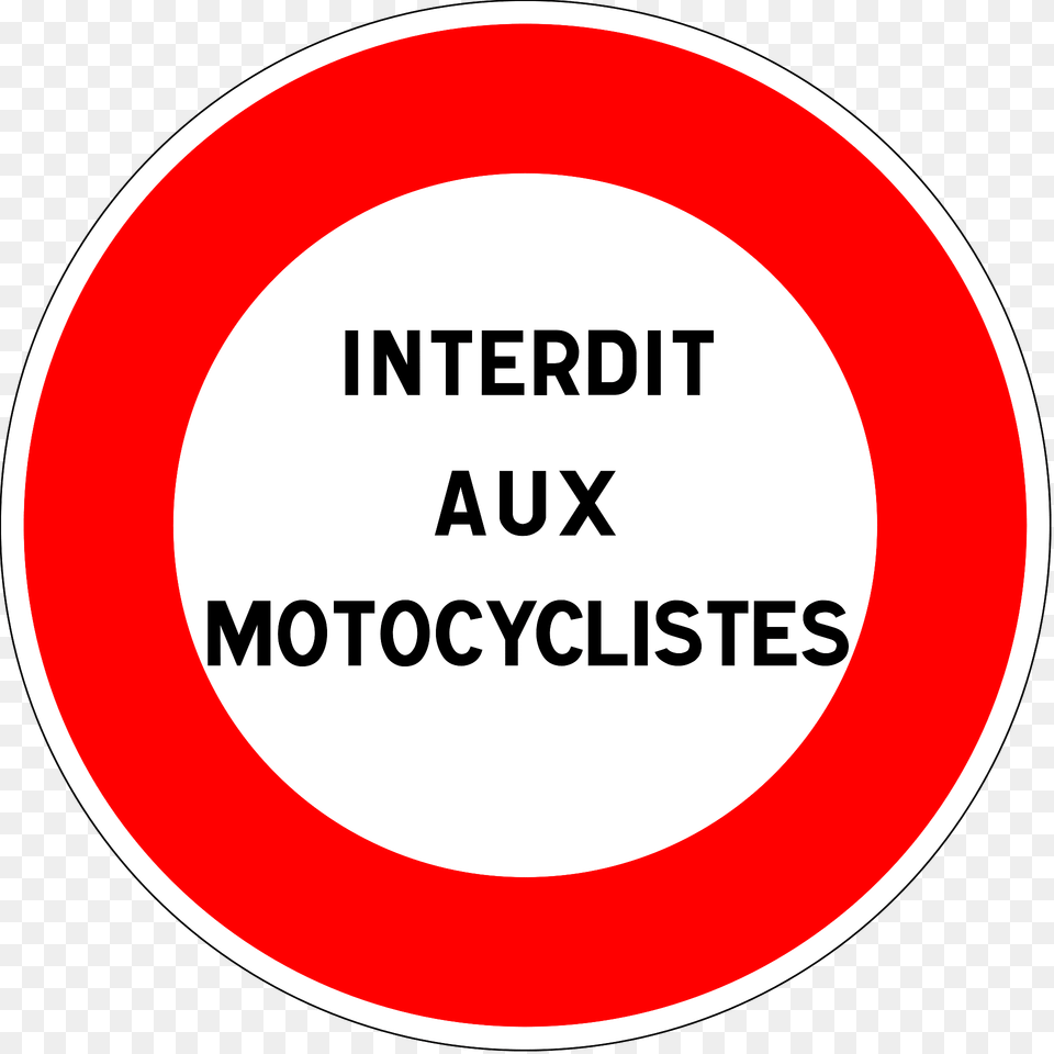 No Motorcyclists Clipart, Sign, Symbol, Road Sign, Disk Free Png Download